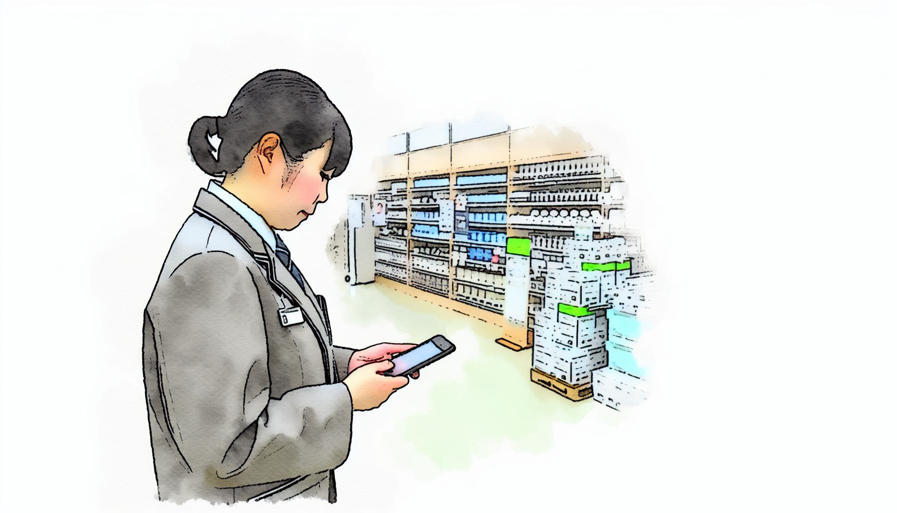 店舗スタッフがAIbotのアシスタントを受けている